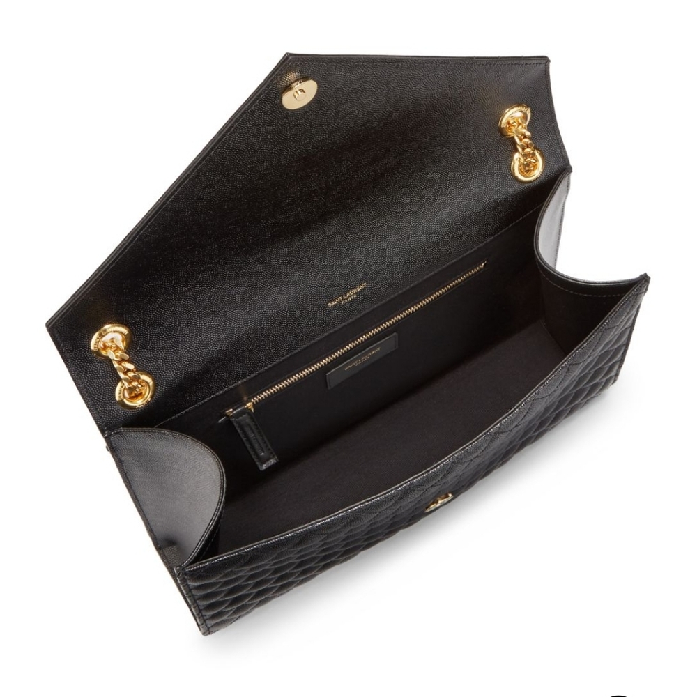 YSL Large Envelope Matelasse Leather Bag - Picture 3 of 7